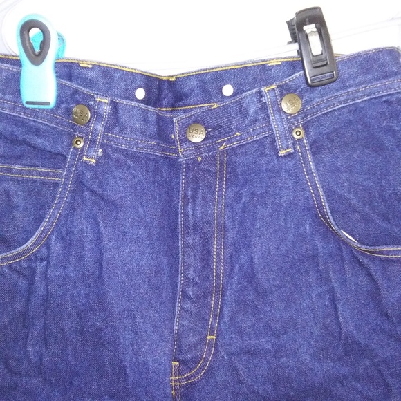 USA Works Five Brother Bootcut Blue Jeans 33 x 30 - Picture 3 of 10